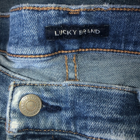 Lucky Brand destroyed athletic slim stretch jeans size 38 - Picture 2 of 5